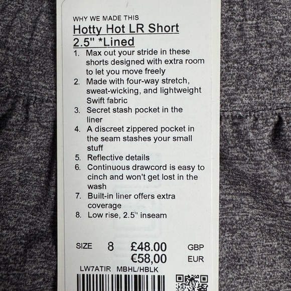 lululemon hotty hot shorts 2.5” - Picture 2 of 8